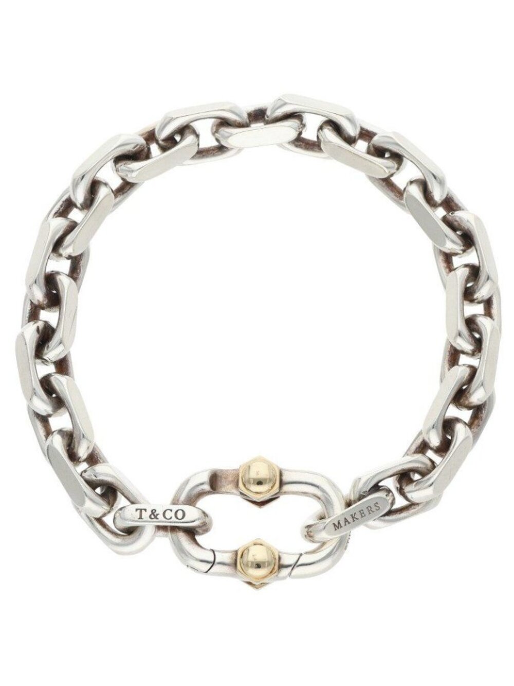 Tiffany & Co 1837 Makers Wide Chain 18k Yellow Gold Bracelet